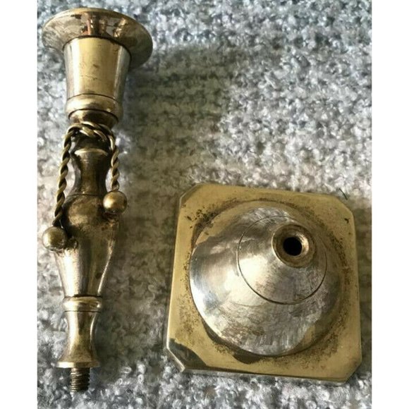 READ * 2 Silver Shiny Metal Candle Holders Set Elegant Classy Vintage Candelabra - Picture 4 of 5